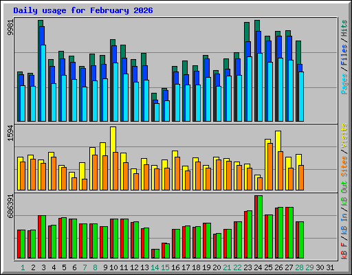 Daily usage for February 2026