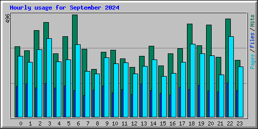 Hourly usage for September 2024