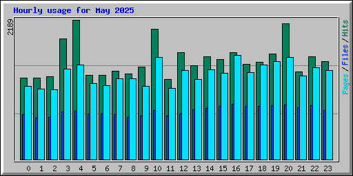 Hourly usage for May 2025